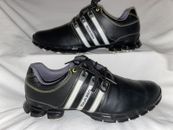 Zapatos de golf Adidas Tour 360 Boost para hombre talla 11.5 negros/blancos ¡en excelente estado!