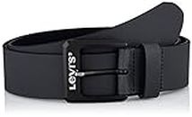Levi's Contrast Levis Belt Cinturón, Regular Black, 100 cm Men's