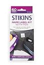 STIKINS® Name Label Kit with Pen, 60x Plastic Write-On Labels (Pen Included), Washer and Dryer Safe, No More Ironing or Sewing, Just Write, Peel and Stick in