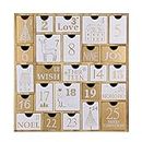 Juegoal Advent Calendar with 25 Drawers Countdown to Christmas, Refillable Wooden Advent Xmas Gift for Kids, 12 Inches Tall