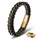 SERASAR Leather Bracelet "Joy" Men's Bracelet Black - Gift Idea Jewelry