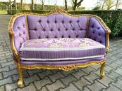 Elegance French Louis XVI Baroque Rococo Lounge Style Sofa Loveseat