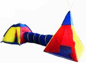 Tunnel Tent for Kids - 2 Tents and Tunnel Indoor/Outdoor Play Tent