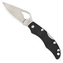 Byrd Spyderco Finch 2 Knife with 8Cr13MoV Stainless Steel Blade Durable Black G-10 Handle - PlainEdge BY11GP2