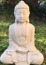 Grande statua in pietra cemento 15 pollici regalo ornamento giardino Buddha 