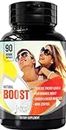 Natural Boost Male Enhancement Pills - Increase 2" in 60 Days with Our Enlargement and Enhancing Formula, Testosterone Booster for Men, Promote Size, Strength, Energy, Stamina, Last Longer Drive