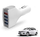 Kozdiko USB Car Fast Charger 4 Ports Multi Sockets 36W 4.1 Charger All Andriod & i-Os Smartphones for Honda New City 2017