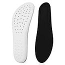 WLLHYF 1 Pairs Memory Foam Shoe Insoles, Cropable Shock Absorption Inserts Arch Support Cushioning Sports Insoles Soft Comfortable Replacement Insoles for Men Women Men: UK 6-11
