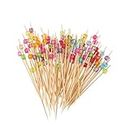 LIFKOME 100 Pcs 12 Decor Embellishments Fruit Toothpicks para Cuartos Fruit Picks Bamboo Stick Heart-Shaped