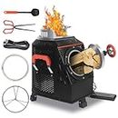 Wood Burning Camping Stove for Outdoor: Camp Stove Wood Portable for Cooking and Camping, No Smoke Wood Stove Miracle Stove 900sqft Heating with Intergrated Cooking Area(Not included power bank)