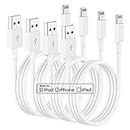 4Pack 3ft iPhone Charger Cable, [ Apple MFi Certified ] Apple Lightning to USB Cable 3 Feet, 3 Foot Fast iPhone Charging Cord for Apple iPhone 13 Pro/12 Mini/11/Pro/11/XS/MAX/XR/8/7/6/5/SE