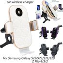 Caricabatterie wireless auto 15 W per Samsung Galaxy Z Flip 5 4 3 2 S23 ricarica iPhone
