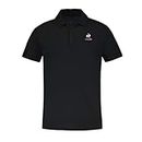 Le Coq Sportif Ess Polo SS N°2 M Black T-Shirt, Nero, XL Uomo