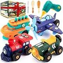 KODATEK Take Apart Toys for 4 5 6 7 8+ Year Old Boys Girls, with Engine & Electric Drill Tool, Kids Tool Set Play Assemble Toys, STEM Building Learning Game, Kids Educational Toys Car Construction Set