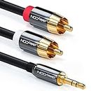 deleyCON Premium HQ Stereo Audio Cable Adaptor Extension 0.5 to 5 Metres Cinch Metal Gold-Plated