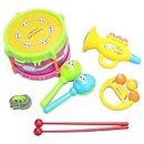 Lotvic Baby Musical Instruments Set, 8 Pcs Baby Drum Kit, Toddler Percussion Instruments Toys, Kids Sensory Instruments Toys, Educational Musical Toys for Baby Toddler Boys Girls 1 2 3 4 5 Year Old