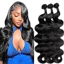Body Wave Bundle 16 18 20 Inch Body Wave Human Hair Bundles Body Wave Hair 3 Bundles 10A Grade Unprocessed Brazilian Virgin Hair Extensions for Women