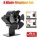 5 Blade Wood Stove Fan,Efficient Heat Distribution Fireplace Fan for Winter Use