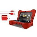 dreamGEAR DG3DSXL-2275 Power Play Kit Accessories: Compatible with Nintendo NEW 3DS XL, 3-In-1 Bundle, Soft Comfort Grip Case, Charging Cable, AC Adapter, Red