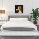 Novogratz Holly King Size Platform Bed Upholstered/Velvet/Metal in Gray | 41.5 H x 87.5 W x 85.5 D in | Wayfair 4604449N