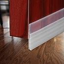 Brienstripe Door Draft Stopper Sweep, Silicone Door Seal Strip, Under Door Noise Blocker, Door Draft Sweep Stopper for Soundproof and Keep Warm.(Transparent)
