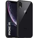 TheGiftKart Ultra-Hybrid Crystal Clear Back Cover Case for iPhone XR | Slim Fit Shockproof Design | Camera & Screen Protection Bumps | Transparent Back (PC & TPU | Black Bumper)