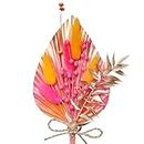 The Baked Studio - Dried Flowers For Cakes Decoration And Crafts With A Hot Pink, Orange & Gold Ombre Palm Spear (Hot Pink, Orange & Gold)