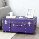 Byourbed The Sorority College Dorm Trunk Solid Wood + Manufactured Wood in Indigo | 14 H x 29 W x 20 D in | Wayfair BUCK2-E-11124PLUM