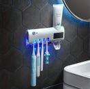 Wall Mounted Smart Toothbrush Holder Sanitizer UV Automatic Toothpaste Dispenser