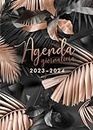 2023-2024: Agenda 2023/2024 Giornaliera luglio 2023 - dicembre 2024 18 mesi, formato 15x21, foglie di palma, colore nero