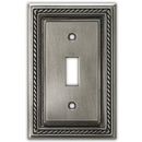 ClaireDeco Nautica 1-Gang Toggle Light Switch Wall Plate in Gray | 4.65 H x 3 W x 0.17 D in | Wayfair HCP0891-P
