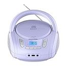 Portable CD Player Boombox with Bluetooth,FM Radio,USB MP3 Playback,AUX-in,Headphone Jack,CD-R/RW and MP3 CDs Compatible,CD Players for Home or Outdoor
