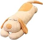 BIUBIULOVE Long Dog Plush Pillow 23.6inches Dog Stuffed Animals Hugging Pillow Birthday Xmas Gift for Kids (White)