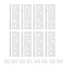 goldenwarm Three Leaf Non-Mortised Hinge for Mobile Home & RV Interior 8 Pack White Door Hinges with Screws
