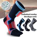 3Pairs Men Five Finger Cotton Separate Athletic Toe Crew Socks Sport Causal UK