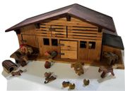 Vintage Tok Brand Wooden Toy Farm Made in Toy Swiss