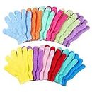 24 pcs Exfoliating Shower Gloves,Double Sided Exfoliating Bath Gloves Deep Clean Dead Skin for Spa Massage Beauty Skin Shower Body Scrubber Bathing Accessories.-12 Multi-Colors