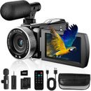 4K Videokamera 48MP Foto/4K 60FPS Recorder Digital Camcorder Vlogging Youtube