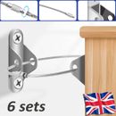 6 Sets Safety Furniture Straps Anchors Anti Tip Kit Steel Wall Anchor Protector