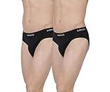 Levi's 002 Classic Brief for Men with Contoured Double Pouch, Tag Free Comfort & Smartskin Technology (Pack of 2)