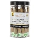 White Leaf King Size 100 MM Leaf Rolls Ready to Use Cones Pack Of 25 Pcs Pack with 1 filling stick | Natural Pre Rolled Plam Leaf | Tobacco & Chemical Free, Super Slow Burning