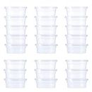 Slime Storage Containers 24 Pack, Reusable Leakproof Clear Plastic Foam Ball Storage Cups Storage Jars Containers with Lids Slime Pots Tubs