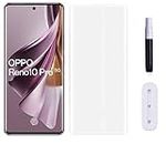 BHADAWAR Tempered Glass Curved Design for Oppo Reno 10 Pro (5G) / Oppo Reno 10 Pro Plus (5G) UV Glass Advanced Border Less Full Edge to Edge UV Screen Protector and Easy Installation Kit.
