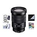 Sony E PZ 18-105mm F4.0 G OSS E-Mount Lens Bundle with 72mm Filters & Pro Software