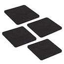 PIPE DECOR 3-in Square Felt Furniture Pads, Heavy Duty Adhesive for 3-in Wide 3/4-in Pipe Floor Flanges and Furniture Legs, 4-Pack