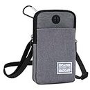 HOTEMIA Cell Phone Purse Waist Pack Bag Travel Crossbody Bag Wristband Sport Armband Wallet with Removable Shoulder Strap, Light Grey, One Size, Sports
