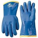Wells Lamont 194 Heavy Duty PVC Coated Work Gloves with Winter Lining and Gauntlet Cuff, Blue, One Size (1 Pair)