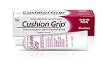Cushion Grip Thermoplastic Denture Adhesive for Refitting and Tightening Loose Dentures [Not a Glue Adhesive, Acts Like a Soft Reliner] (1 Oz) Hold Dentures for Up to 4 Days.