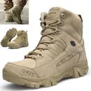 Military Boots Tactical Men's Side-Zip Combat Army Shoes Hiking Work Duty Boots