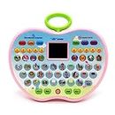 VGRASSP Apple Shape Educational Mini Computer Laptop Toy for Kids LED Display and Fun Music for Learning Alphabets Numbers Words and Animals (Multicolor 2)